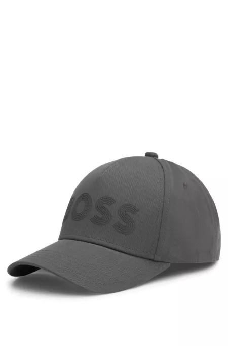 Logo-detail cap in cotton twill