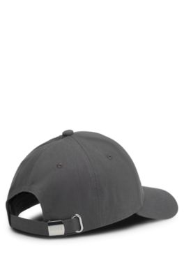 Logo-detail cap in cotton twill, Dark Grey