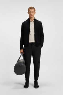 Polo slim fit de algod&oacute;n con pu&ntilde;os a rayas, Beige claro