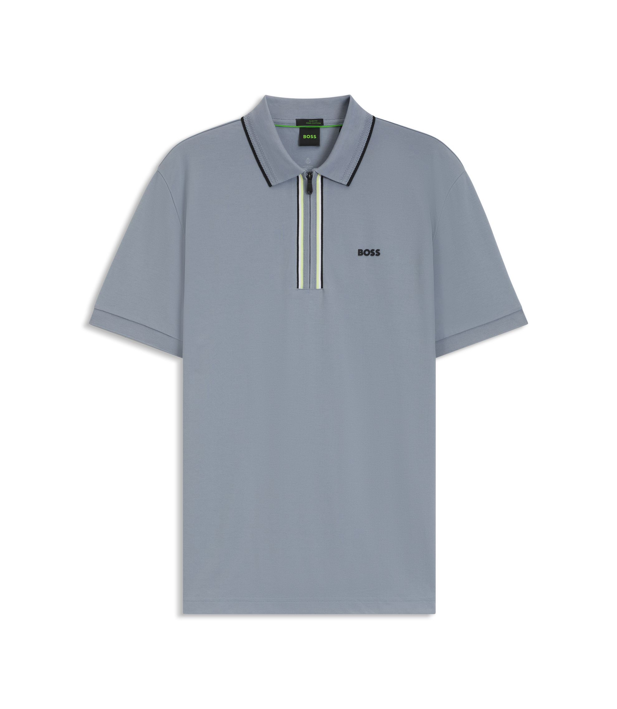 BOSS - Quick-dry polo shirt in stretch cotton - Dark Grey