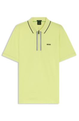 Quick-dry polo shirt in stretch cotton, Light Green