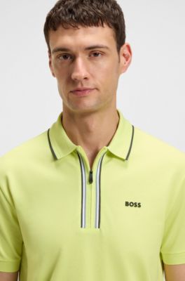 Quick-dry polo shirt in stretch cotton, Light Green