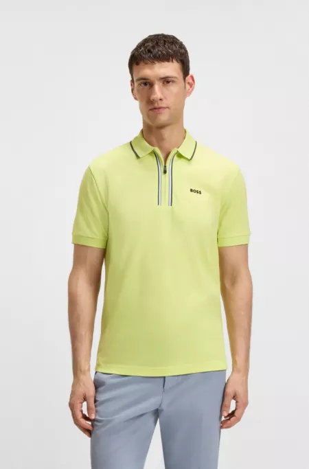Quick-dry polo shirt in stretch cotton
