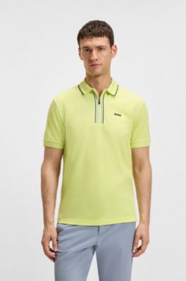 Quick-dry polo shirt in stretch cotton, Light Green