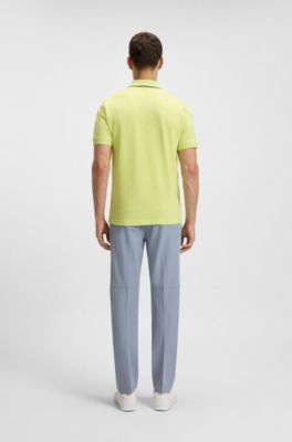 Quick-dry polo shirt in stretch cotton, Light Green