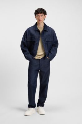 Camiseta de punto de algod&oacute;n con estampado de logo en dos partes, Beige