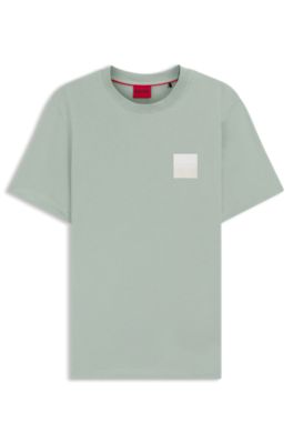 T-shirt en jersey de coton &agrave; logo imprim&eacute; revisit&eacute;, Chaux