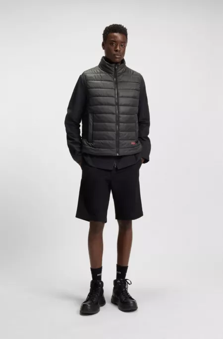 Logo-print gilet with water-repellent finish