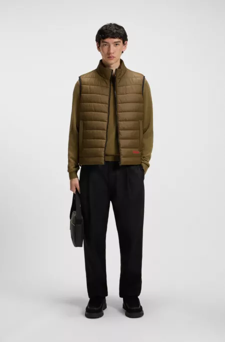 Logo-print gilet with water-repellent finish