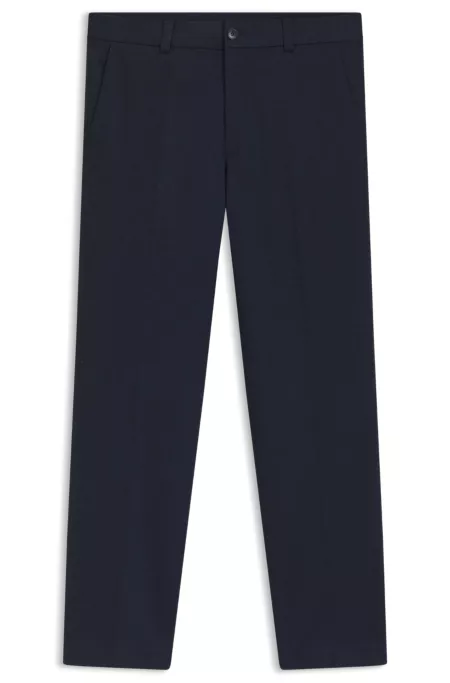 Extra-slim-fit trousers in twill-print jersey