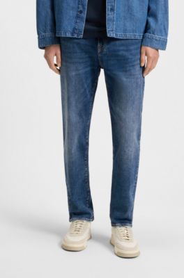 Vaqueros Maine regular fit en tejido vaquero superel&aacute;stico azul, Azul