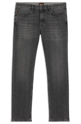 Delaware grey slim-fit jeans in comfort-stretch denim, Dark Grey