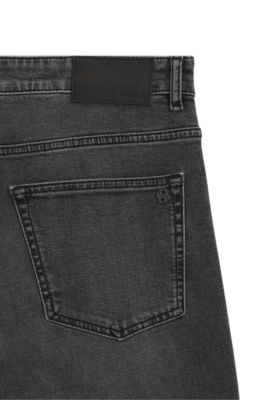 Delaware grey slim-fit jeans in comfort-stretch denim, Dark Grey