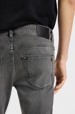 Jean Slim Delaware en denim stretch gris confortable, Gris sombre
