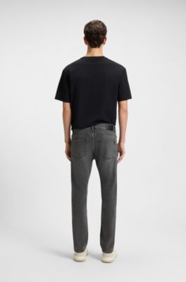 Jean Slim Delaware en denim stretch gris confortable, Gris sombre