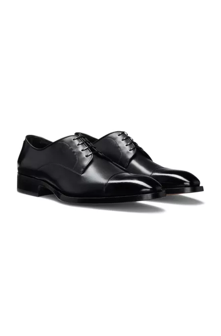 Cap-toe Derby shoes in leather