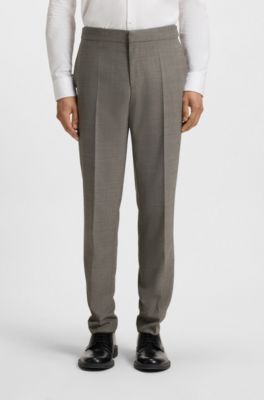 Traje con chaleco slim fit con tejido de piel de tibur&oacute;n, Gris claro