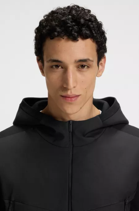 Regular-fit hooded jacket with weather protection