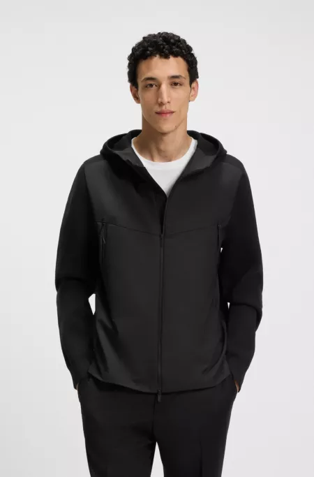 Regular-fit hooded jacket with weather protection