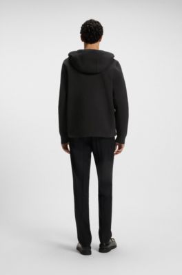 Cazadora regular fit con capucha y protecci&oacute;n frente a las inclemencias meteorol&oacute;gicas, Negro