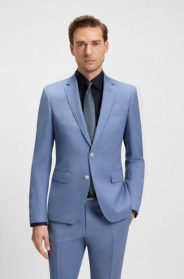 Corbata de seda con microestampado, Turquesa