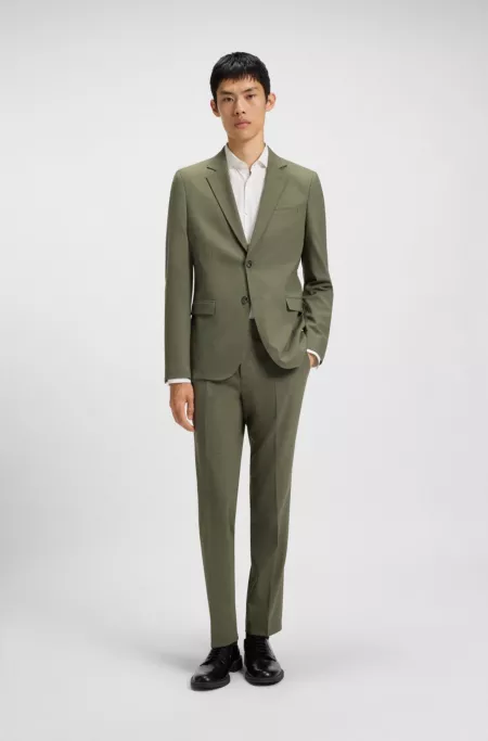 Extra-slim-fit trousers in performance-stretch dobby