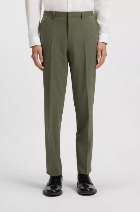 Extra-slim-fit trousers in performance-stretch dobby