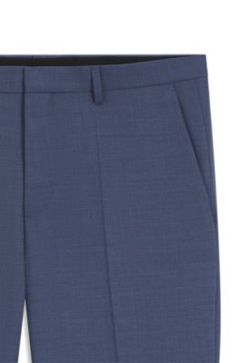 Pantalones extra slim fit en dobby el&aacute;stico t&eacute;cnico, Azul