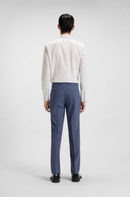 Pantalones extra slim fit en dobby el&aacute;stico t&eacute;cnico, Azul