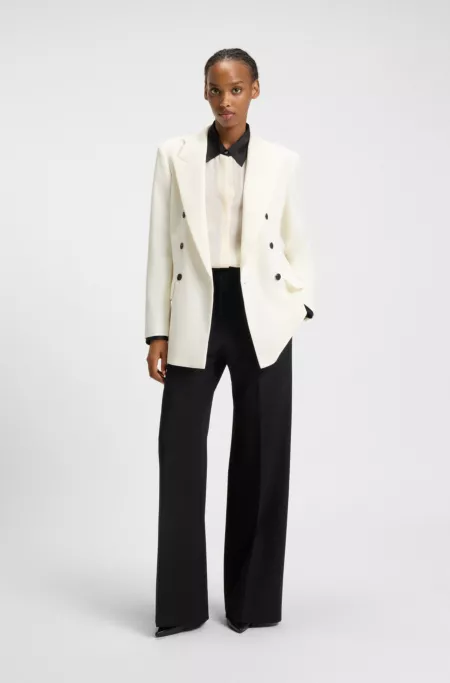 Relaxed-fit blazer in stretch twill