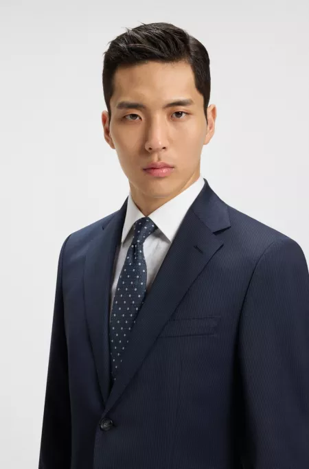 Silk-blend tie with micro Double B monograms