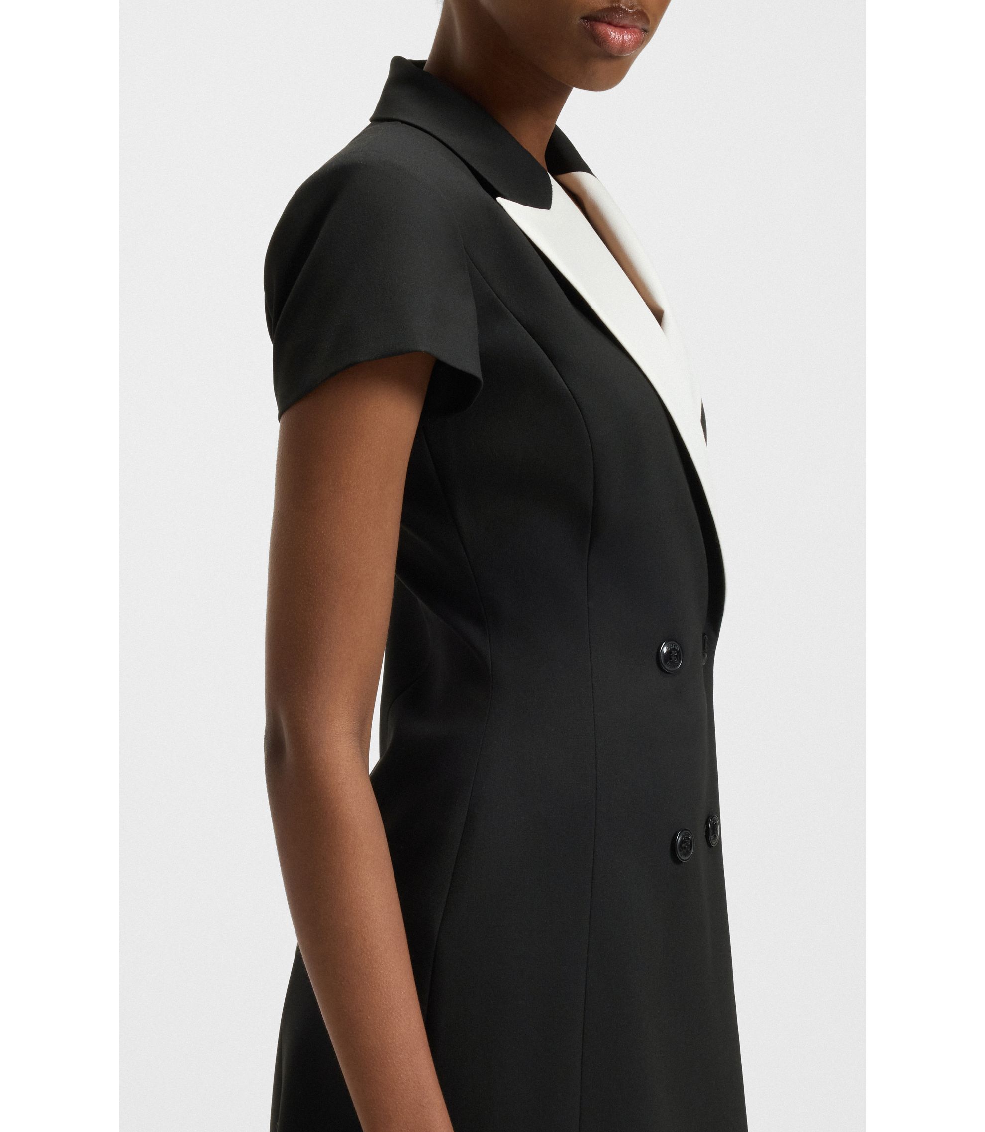 HUGO - Blazer dress with peak lapels - Black
