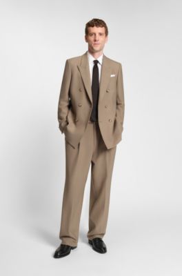 Slim-fit shirt in an Italian cotton blend, White