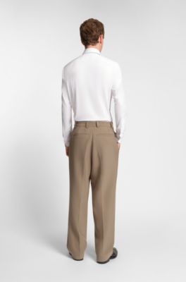 Camisa slim fit de algod&oacute;n italiano, Blanco