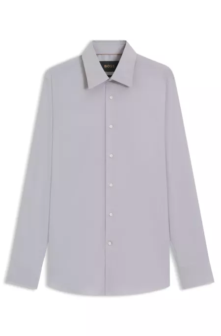 Slim-fit shirt in an Italian cotton blend