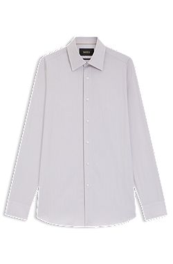 Regular-fit shirt in an Italian-made cotton blend