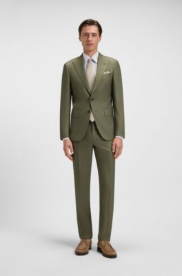 Camisa regular fit de algod&oacute;n hecho en Italia, Gris claro
