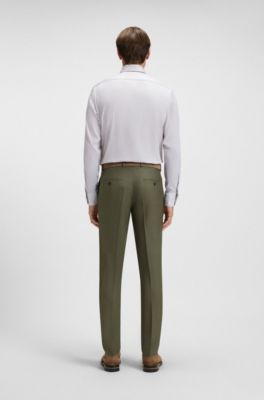 Camisa regular fit de algod&oacute;n hecho en Italia, Gris claro