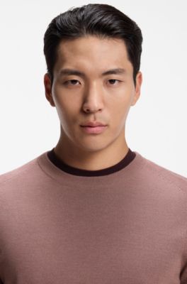 Pull en laine, soie et cachemire, Brun chin&eacute;