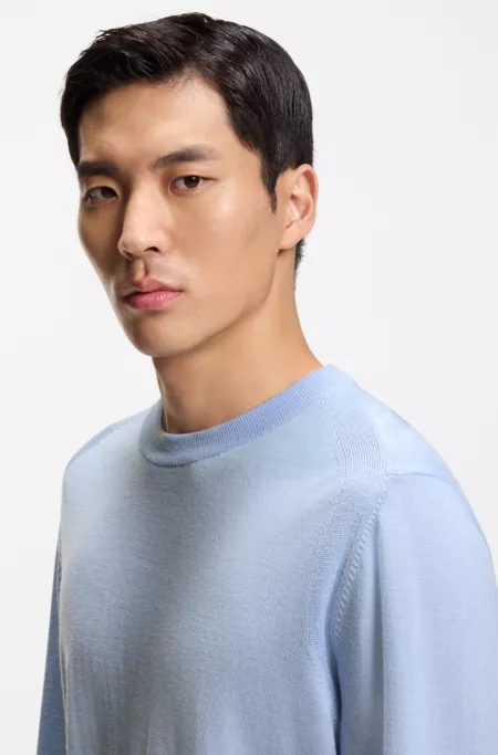 Knitted sweater in wool, silk and cashmere