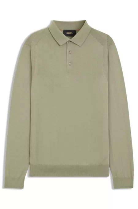 Knit polo sweater