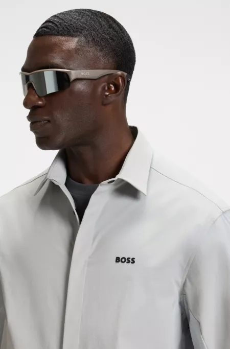 Relaxed-fit overshirt in water-repellent fabric