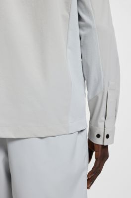 Relaxed-fit overshirt water-repellent fabric