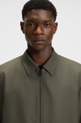 Cazadora slim fit de tejido el&aacute;stico t&eacute;cnico, Cal