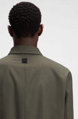 Cazadora slim fit de tejido el&aacute;stico t&eacute;cnico, Cal