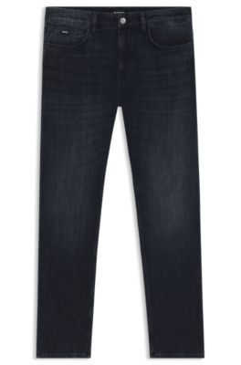 Delaware slim-fit jeans in blue mechanical-stretch denim, Dark Blue