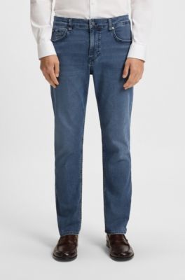 Vaqueros Maine regular fit en tejido vaquero t&eacute;cnico azul, Azul
