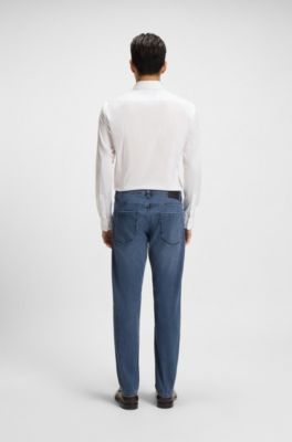 Maine blue regular-fit jeans in performance denim, Blue