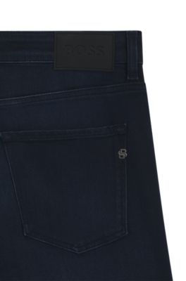 Jean slim Delaware en denim stretch bleu, Bleu fonc&eacute;