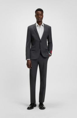 Camisa slim fit en popel&iacute;n de algod&oacute;n estampado, Blanco